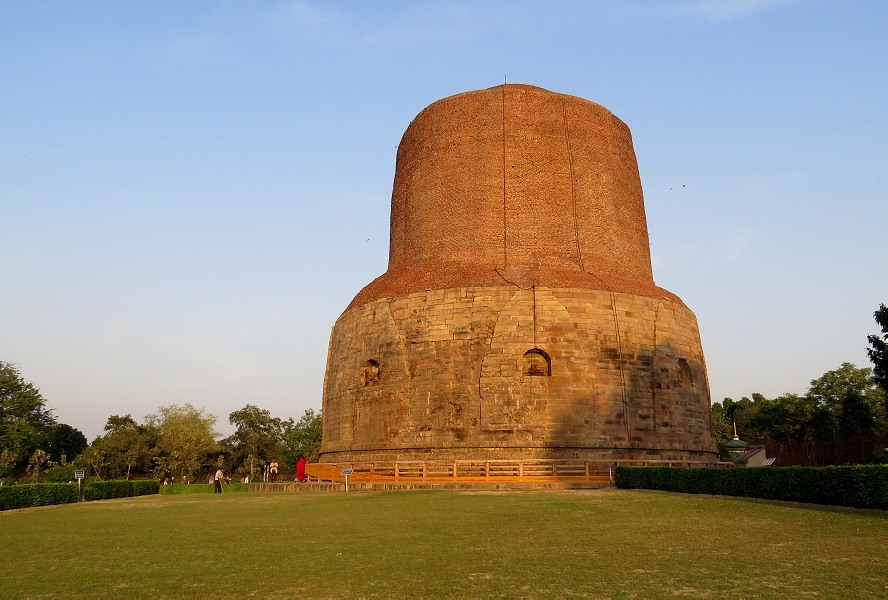 Dhamek Stupa at Sarnath, the site of Buddha's first sermon near Varanasi